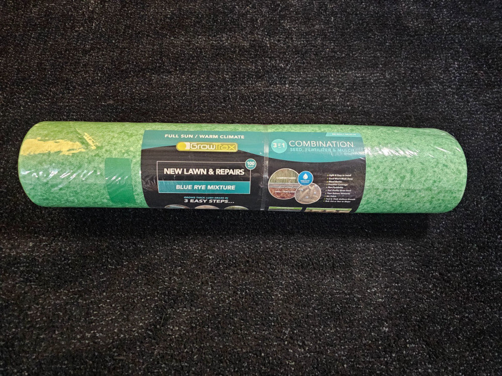 Growtrax 813 100 square ft. Big Roll Kentucky Rye & Blue Mix Grass Seed Roll
