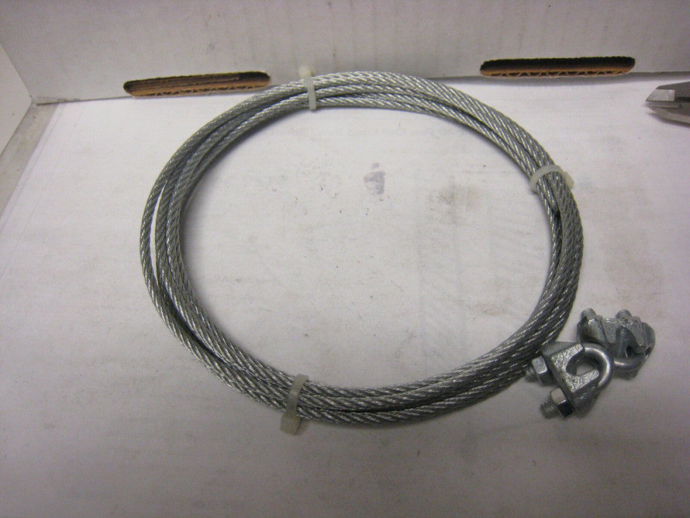 1/8" x 10Foot  Steel Work Cable with Cable Clamps