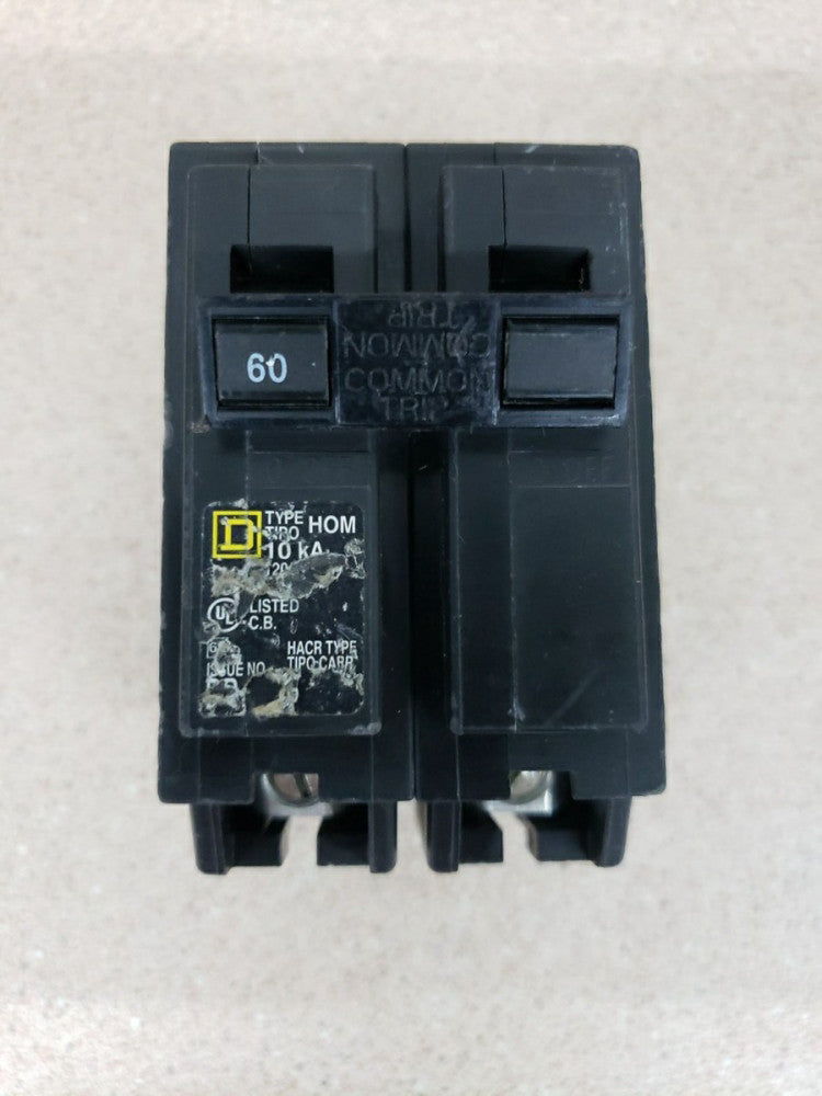 1) New Old Stock! Square D HOM260 2P 60A Circuit Breaker See Pics