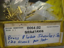  Brass Plated Stainless Steel Philips Hd Screws # 6 sz 5/8 in  Lot of 120 screws