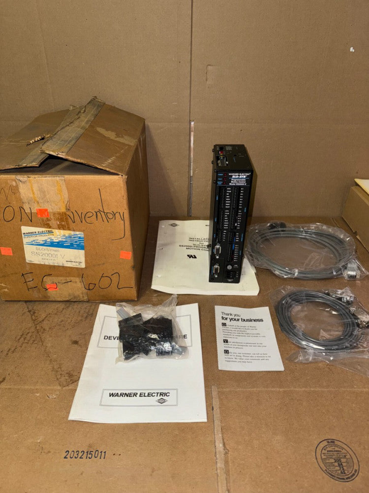 WARNER ELECTRIC SS2000L-V SLO-SYN PROGRAMMABLE MOTION DRIVE, NEW-OPEN BOX!