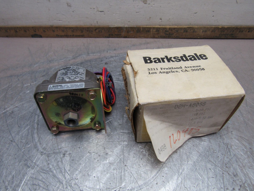 BARKSDALE D2H-A80SS PRESSURE SWITCH NEW IN THE BOX !! OLD STOCK MAKE OFFER !!