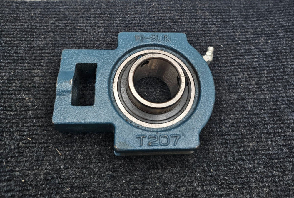Hi-Sun T207 Take-Up Flange Unit, 1.43" ID Grub Screw Ball Bearing UC207-2301