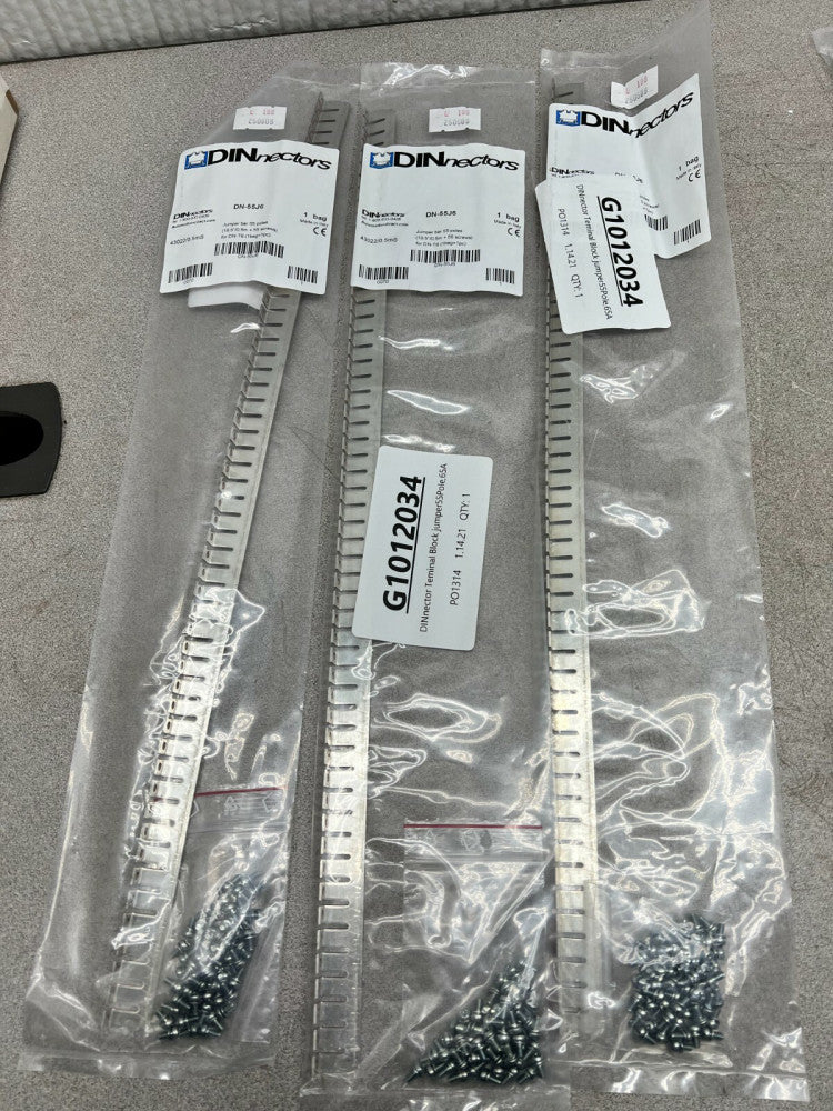 LOT OF 3 NEW IN BAG DINNECTORS TERMINAL BLOCK JUMPER DN-55J6