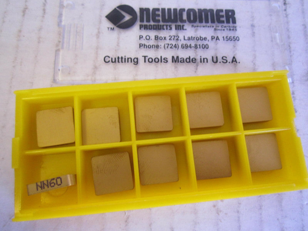 Lot of 10 Newcomer Carbide Inserts SNU-422A-NN60 New