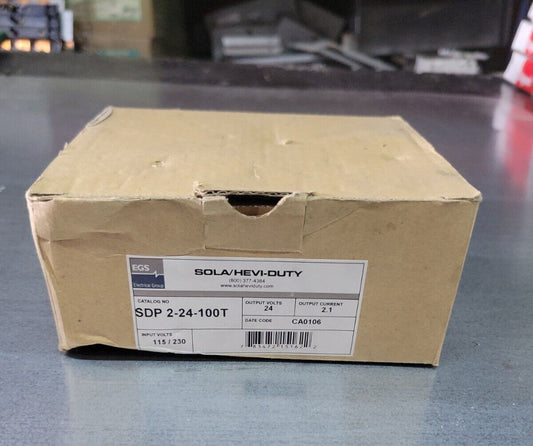 1- SOLA SDP-24-100T SOLAHD DC Power Supply Input: 115/230V Output: 24V