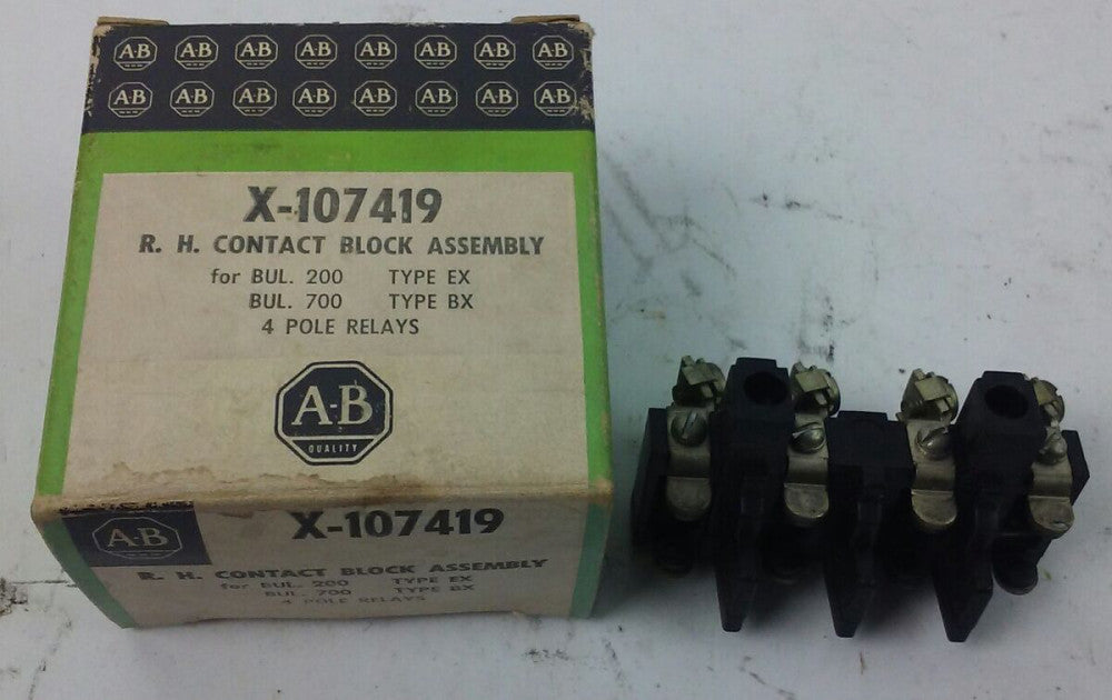 Allen-Bradley X-107419 L.H. Contact Block Assy. for Bul 200 Type EX Bul 700 BX