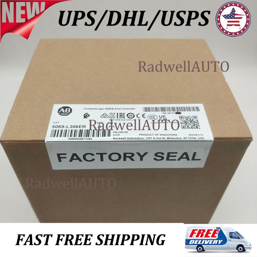 New Factory Sealed AB 5069-L306ER CompactLogix 600KB Enet Controller 5069L306ER