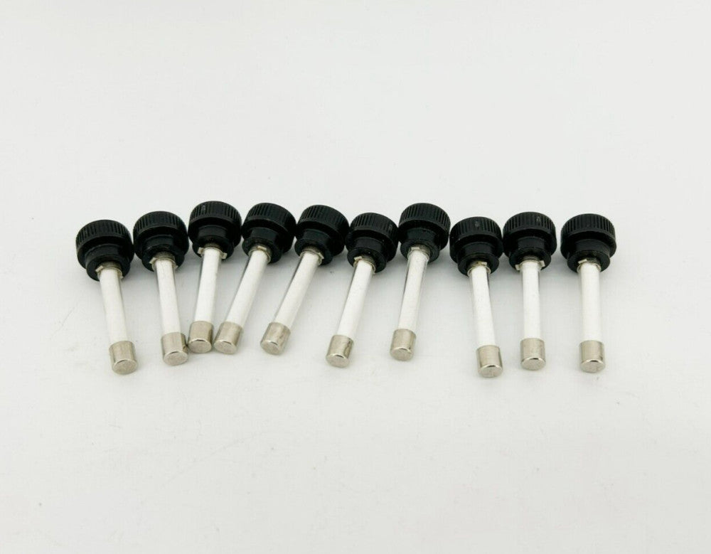 Lot of 10 New Littelfuse LGR 3A Fuses, Glass Tube Knob, 300V