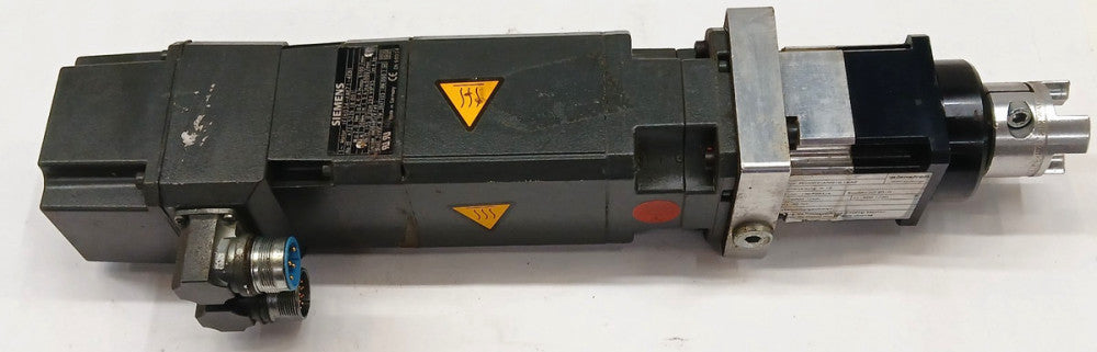 SIEMENS SIMOTICS SERVO MOTOR W/PLANETROLL PLANETARY GEARBOX 3 PH 6000 RPM 2.6 A