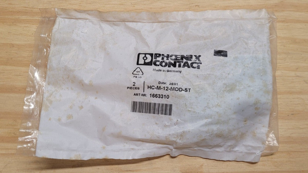 New Pack of 2 Phoenix Contact HC-M-12-MOD-ST Contact Insert Modules