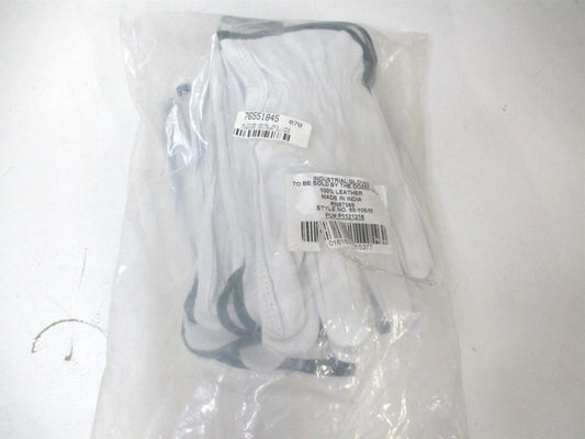 (68-105/M) Size M (8) Grain Cowhide General Protection Work Gloves - 6 Pairs 