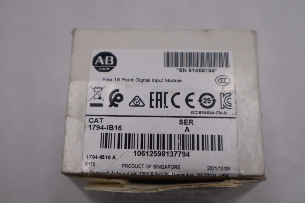 NEW Allen Bradley 1794-IB16 A Flex 16 Point Digital Input Module STOCK H323A
