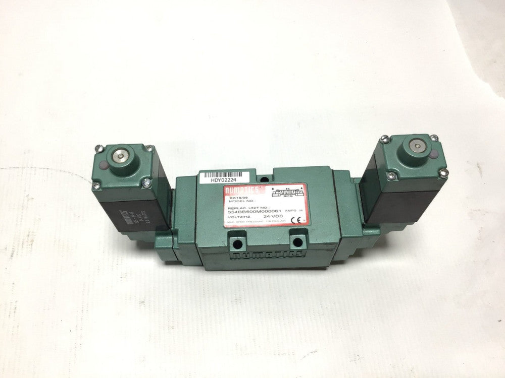 Numatics 554BB500M000061 Solenoid Valve 24VDC 26Amps 150PSIG Air Max Pressure