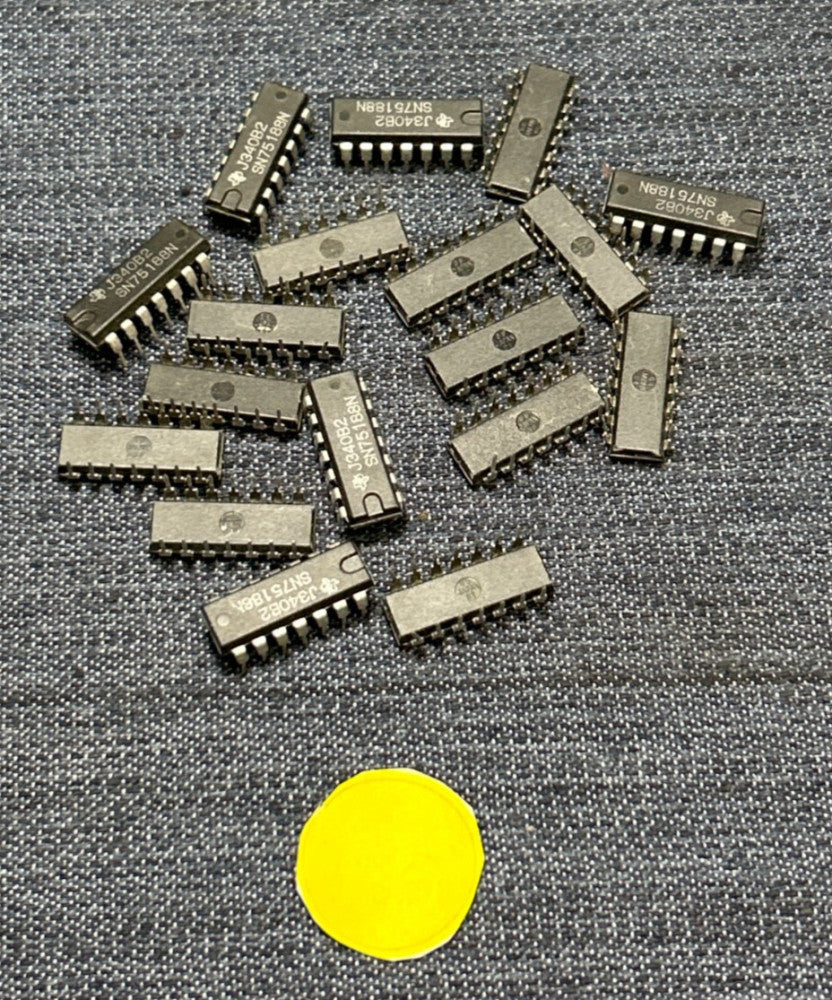 TEXAS INSTRUMENTS INTEGRATED CIRCUIT SN75188N  14 PIN LOT OF 18