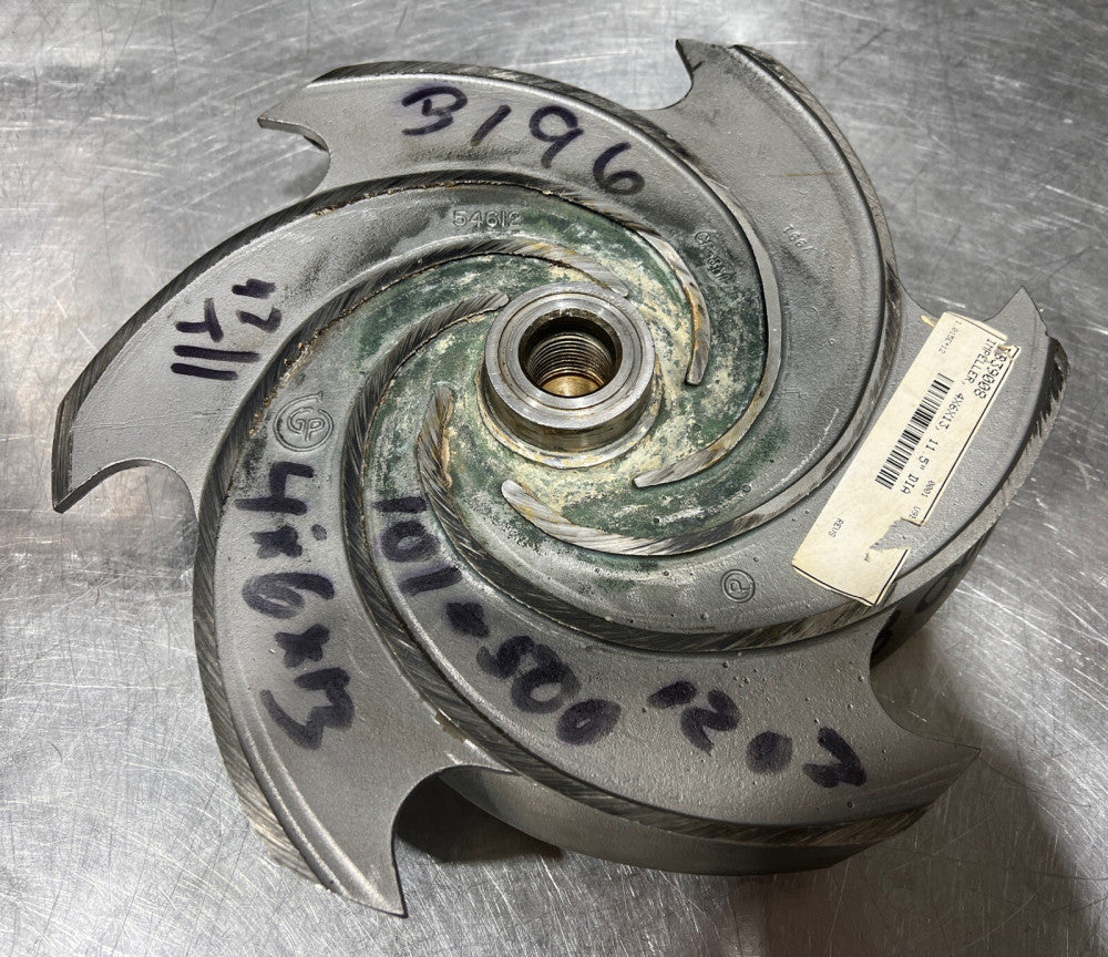 Goulds Pump IMPELLER 54612 Nos Surplus 4x6x13, 11.5” Diameter. Item ID 2