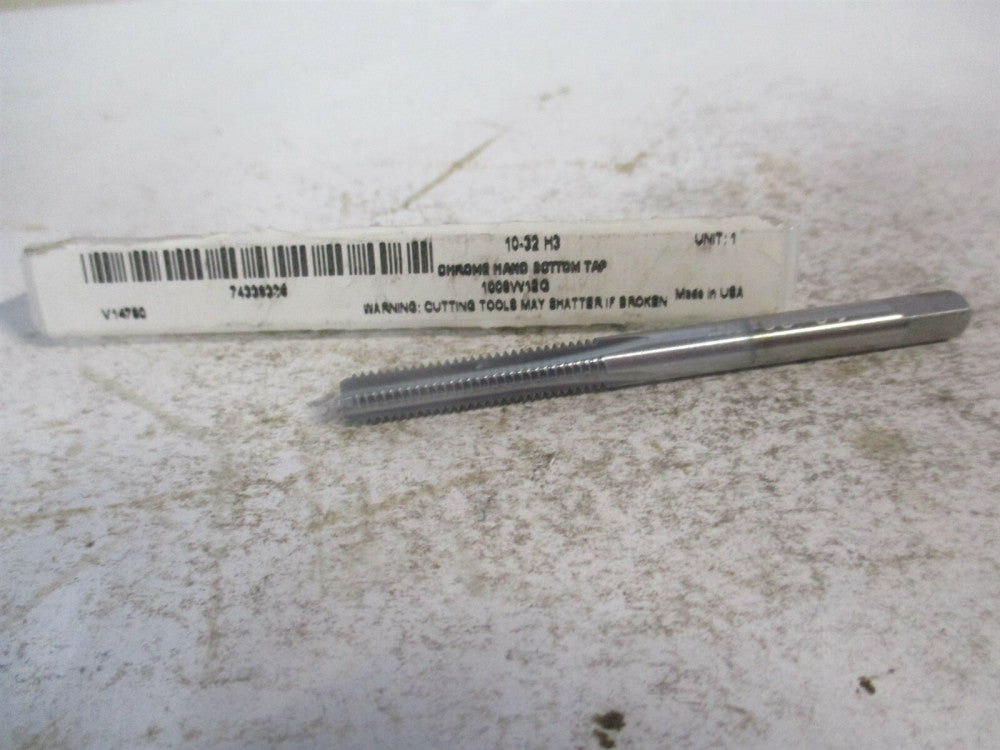 (R008269AS74) #10-32 Chrome HSS RH 4-Flute Straight Flute Bottoming Hand Tap 