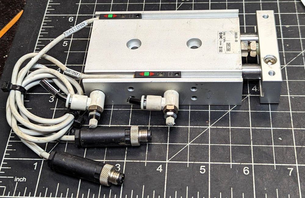 SMC CXSL20-30 Double Rod Air Cylinder W/ Reed Switches Working Pull [B4S3]