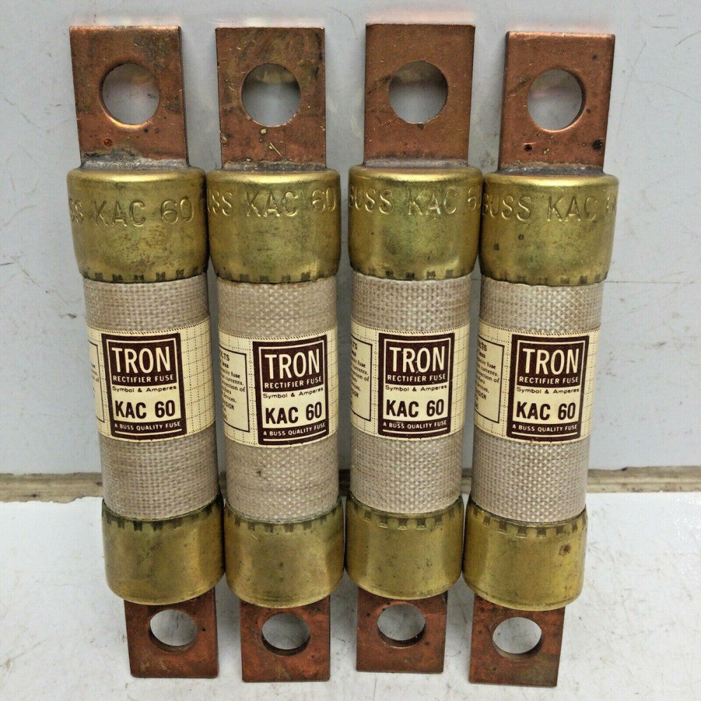 BUSS BUSSMANN TRON KAC 60 Rectifier Fuse 60 AMP 600V (LOT of 4)