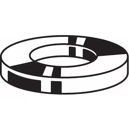 Zoro Select M38100.300.0001 Flat Washer, For Screw Size M30 ,Steel Black Oxide