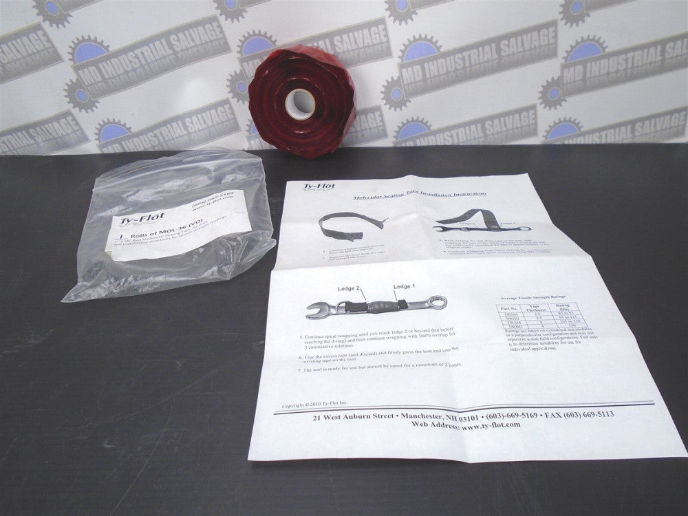 TY-FLOT - MOL36VO - RED MOLECULAR SEALING TAPE Drop Prevention 1" x 36 ft (NEW)