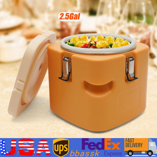2.5GAL Insulated Soup Carrier Coolers For Food Commercial Food Warmer Hot Box