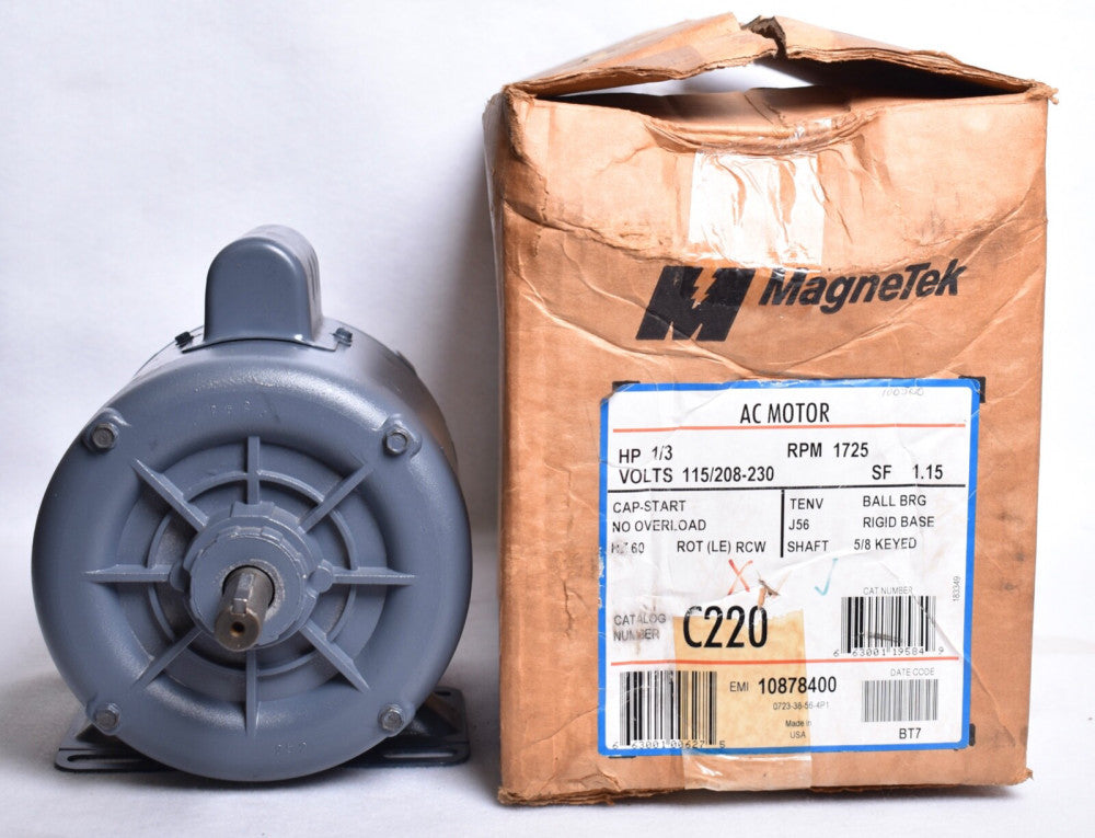 MagneTek Century Rigid Base AC Electric Motor 1/3Hp 115/208-230V 1725 RPM  C220