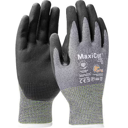 Atg 44-4745D/M Knit Gloves, Cut Level A4 ,Nitrile ,Smooth ,M 12 Pk