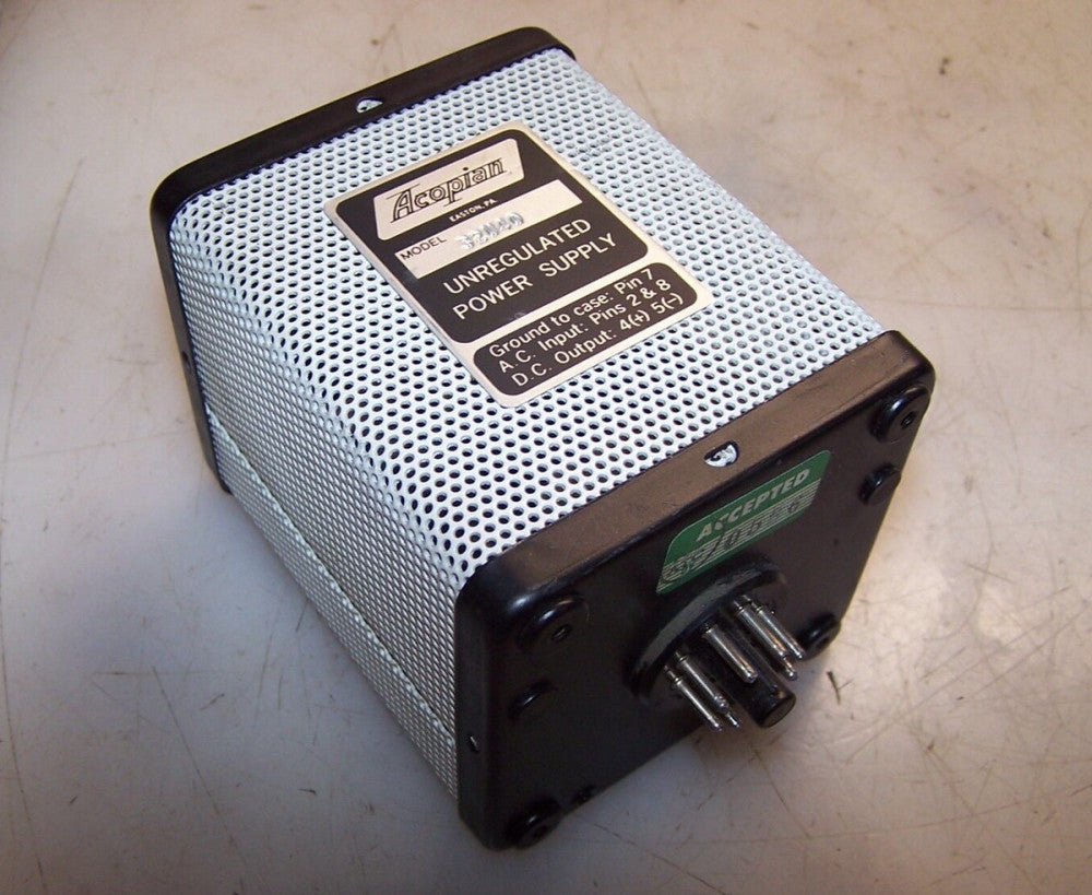 NEW ACOPIAN UNREGULATED POWER SUPPLY MODEL 32U40 