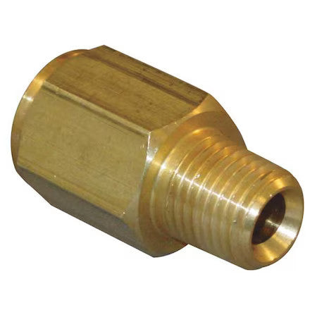 Zoro Select 8037-04-04 Chrome Plated Brass Conversion Adapter, Mnpt X Fbsp,