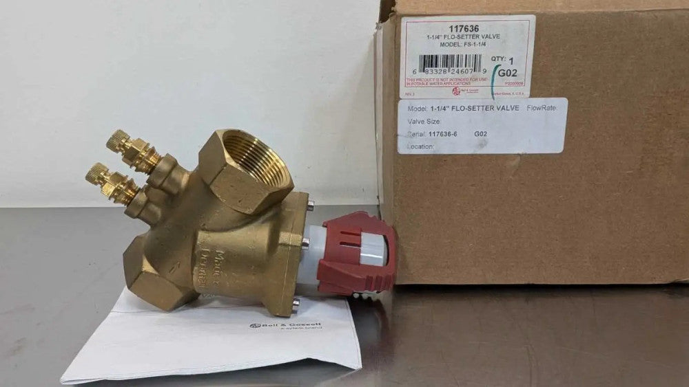Bell & Gossett FS-1-1/4 Flow-Setter Valve 117636 1-1/4" 0.88-22.01 GPM Externall