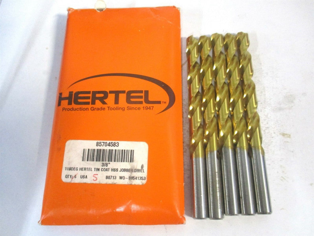 (85704583) 3/8" x 3-5/8" x 5" OAL 118° High Speed Steel Jobber Drill - Qty 5