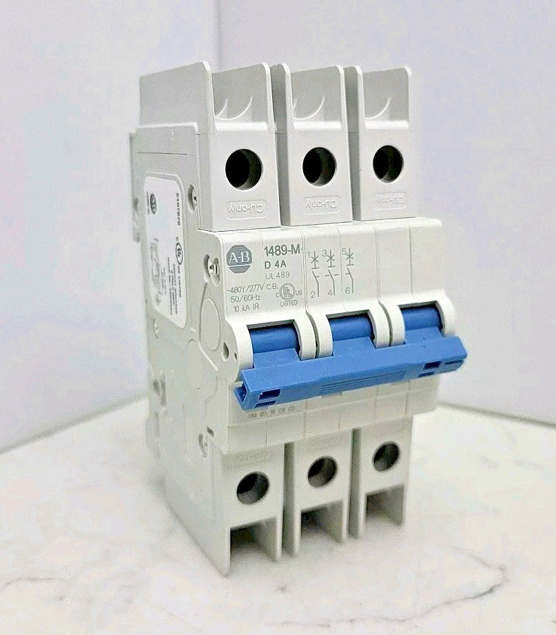 Allen Bradley 1489-M3D040 4A Amp Miniature Circuit Breaker  3 Pole Series D