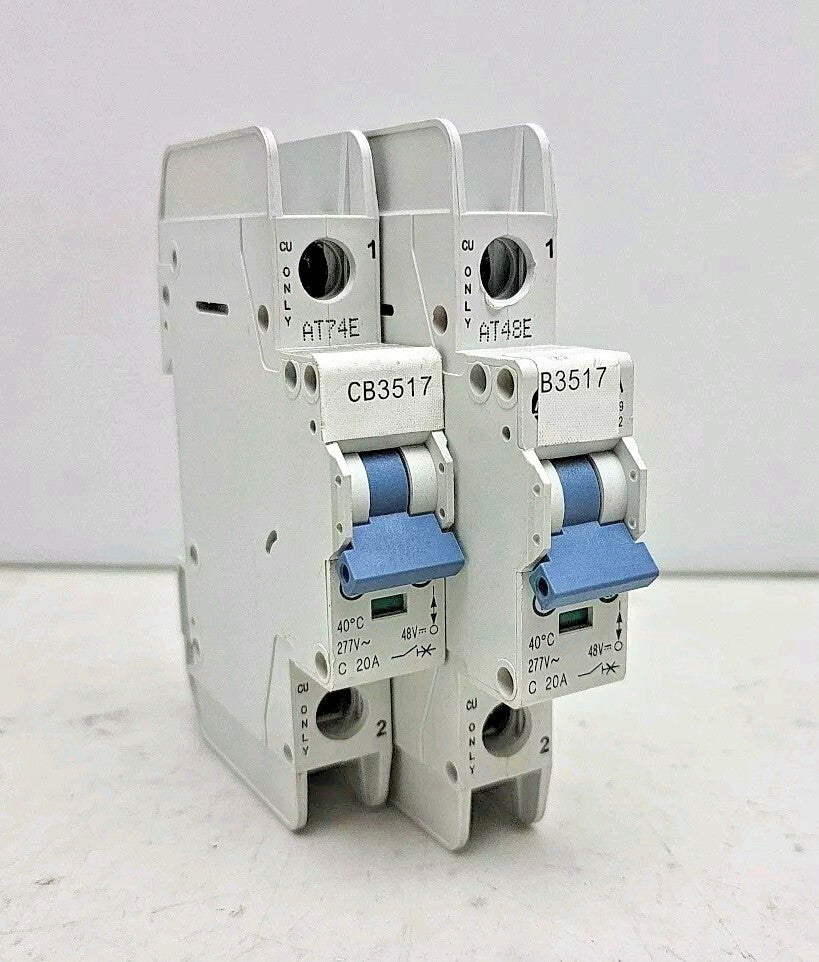 2 Pack Allen Bradley 1489-A1C200 Circuit Breaker 20A 1 Pole 20 Amp 1489A1C200