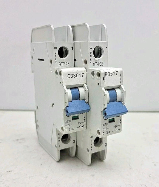 2 Pack Allen Bradley 1489-A1C200 Circuit Breaker 20A 1 Pole 20 Amp 1489A1C200