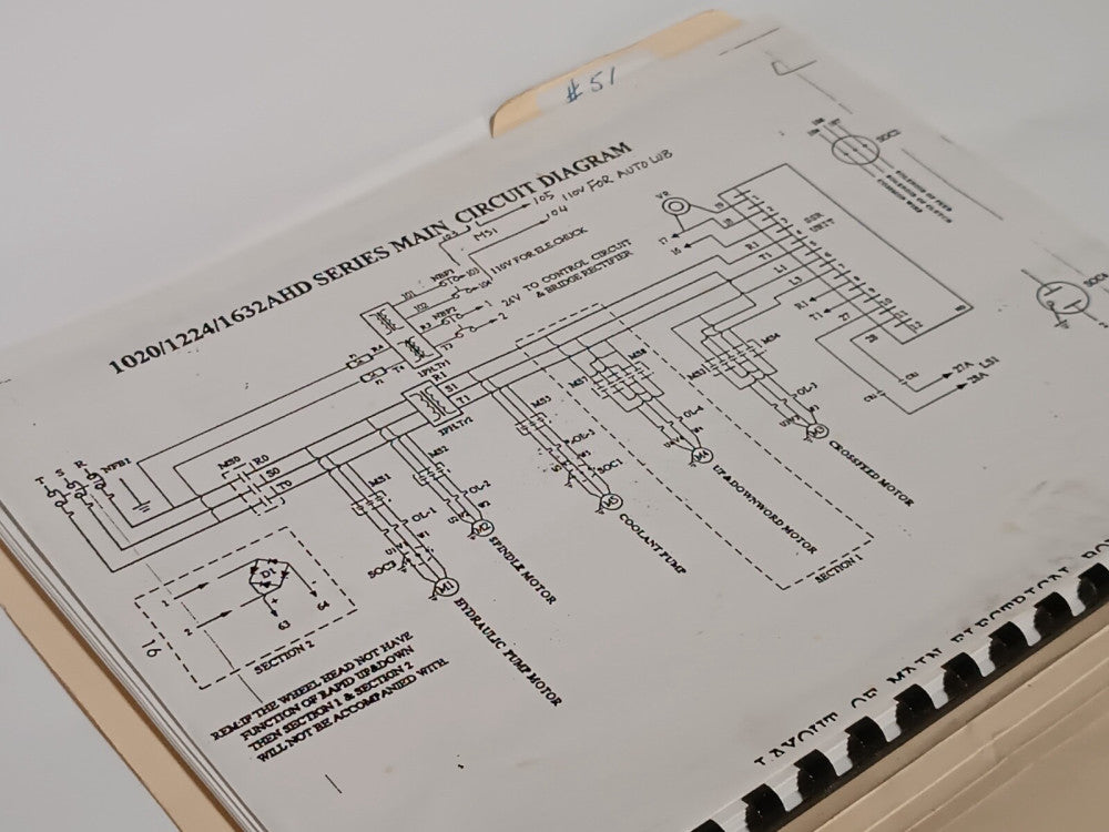 ACER 1020AHD & 1224AHD & 1632AHD Surface Grinder Industrial Manual, as shown