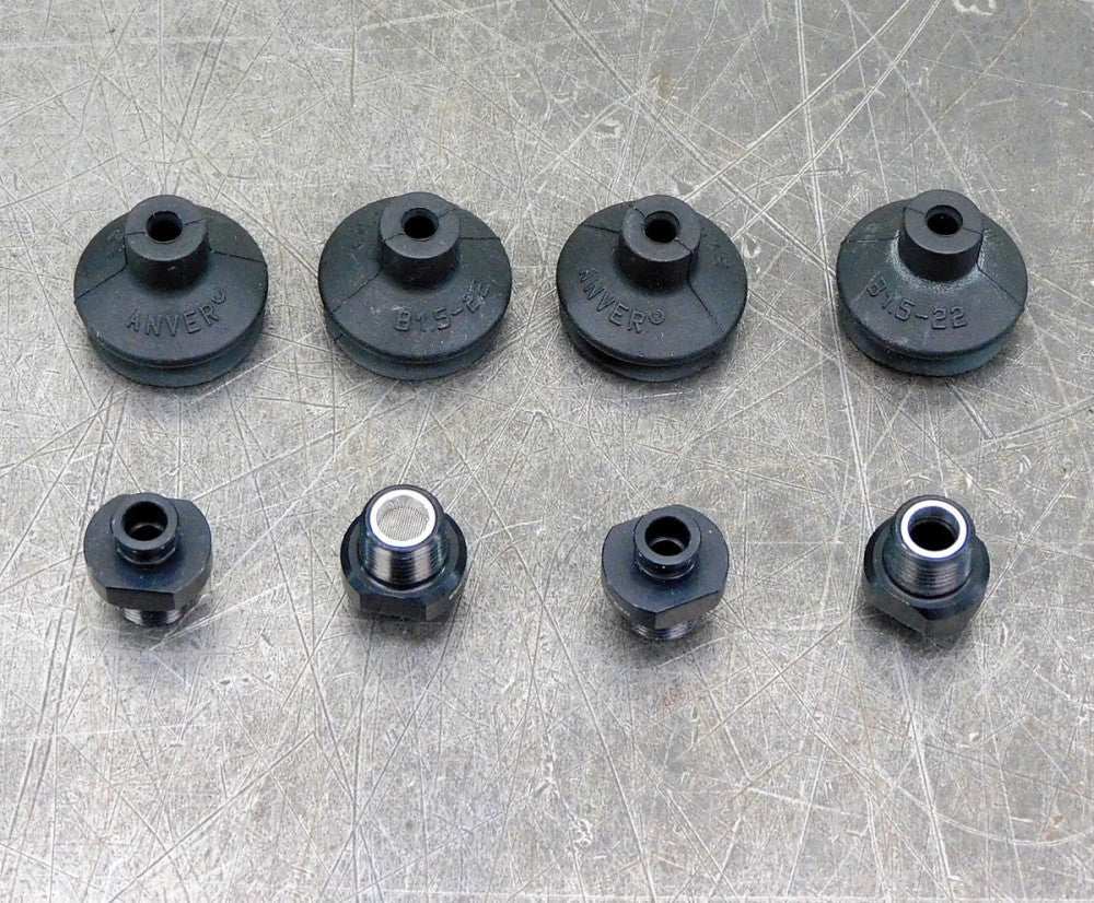 Anver B1.5-22 Suction Vacuum Cup Assembly Lot of Four (4)