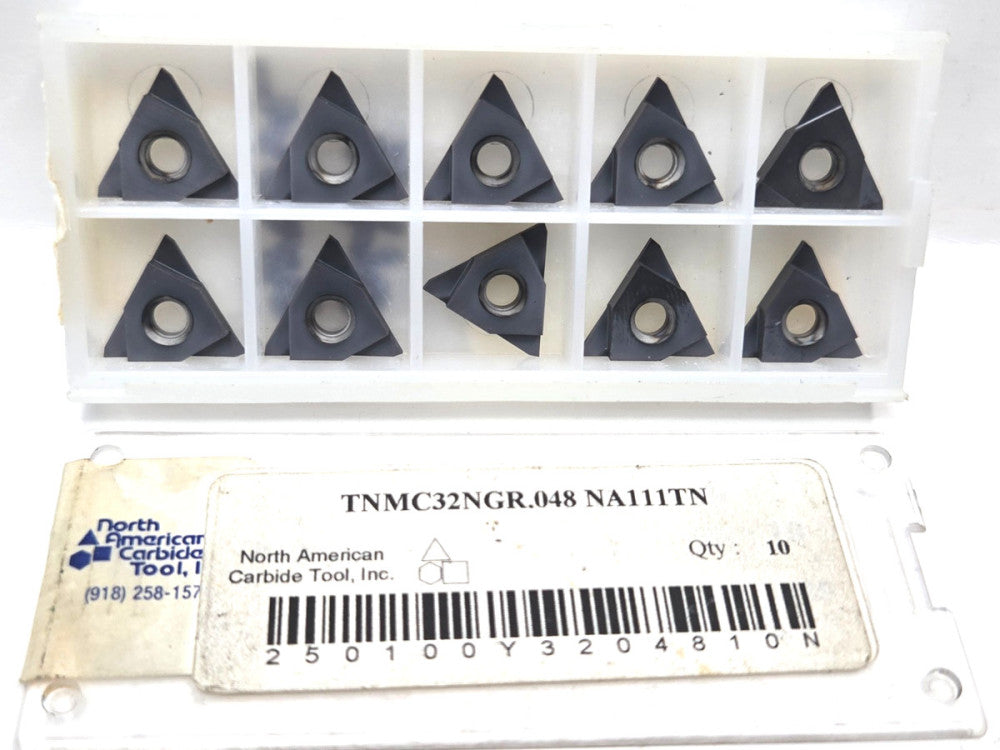 NORTH AMERICAN CARBIDE*TNMC32NGR .048 NA111TN* .048***LOT OF 10