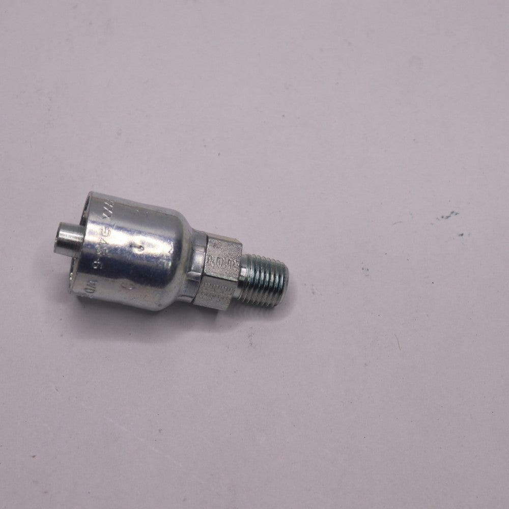 Crimp Style Fitting Rigid Straight 1/4" ID Male NPTF