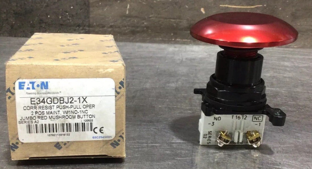 Eaton NSB E34GDBJ2-1X Pushbuttons Non-Illuminated 1NO 1NC Nos Surplus