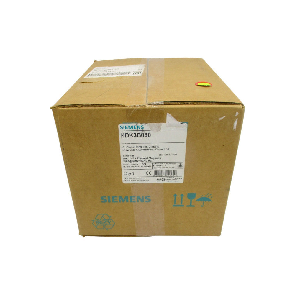SIEMENS NDK3B080 3VL2508-1KN30-0AA0 480V 80A NSFS