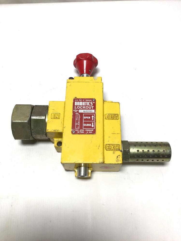 Numatics UL40G12V Manual Lockout Valve Max Operation Pressure 150 PSIG 10Bar
