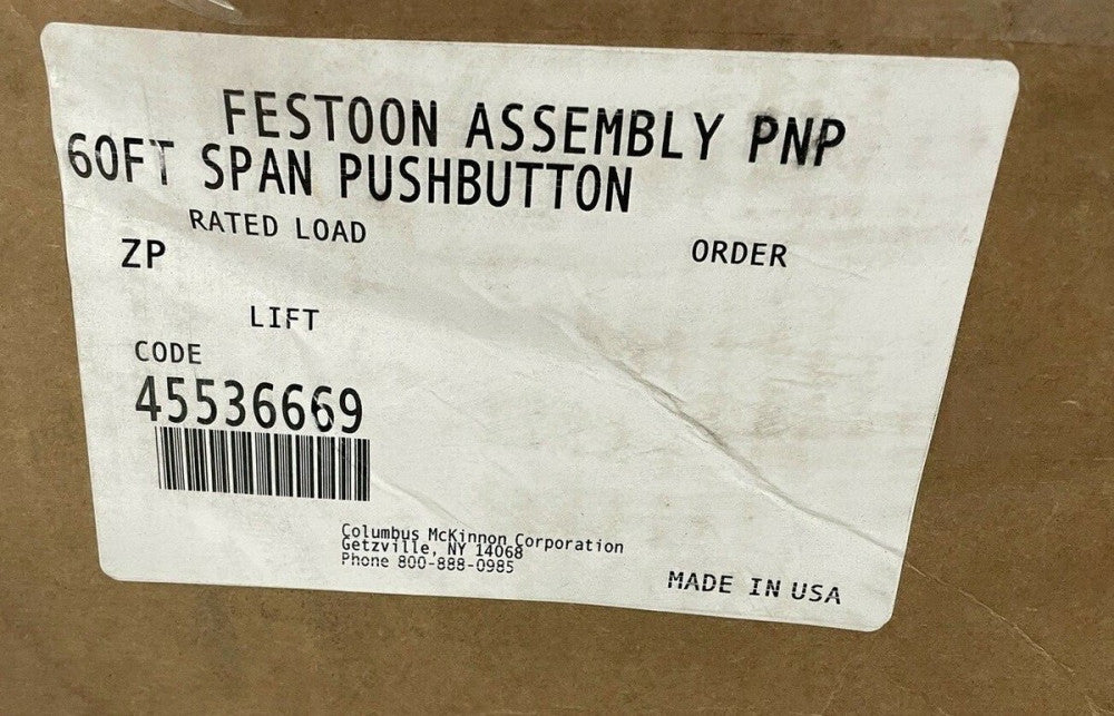 FESTOON C-TRACK ASSEMBLY PNP, PUSH BUTTON, E465734 PVC, JCM451608M, 600V VW1