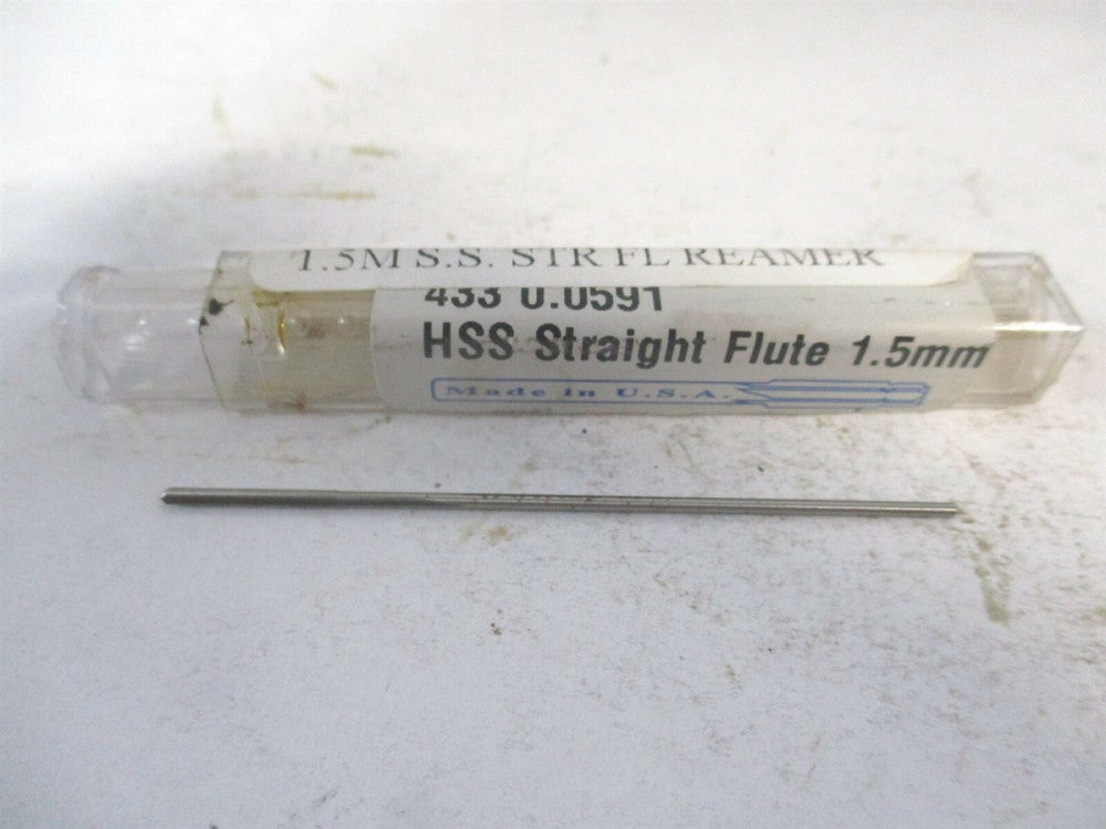Yankee (433-0.0591) 1/2" x 2-1/2" OAL HSS 4-Flute Straight Chucking Reamer 