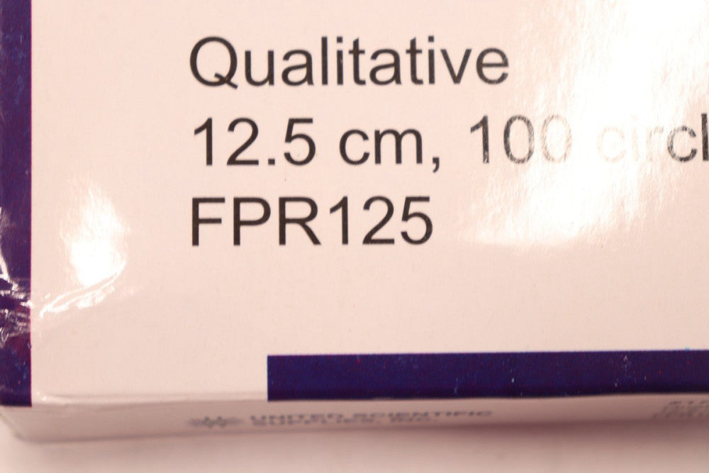 (100-Pk) United Scientific Supplies Circular Filter Paper FPR125 