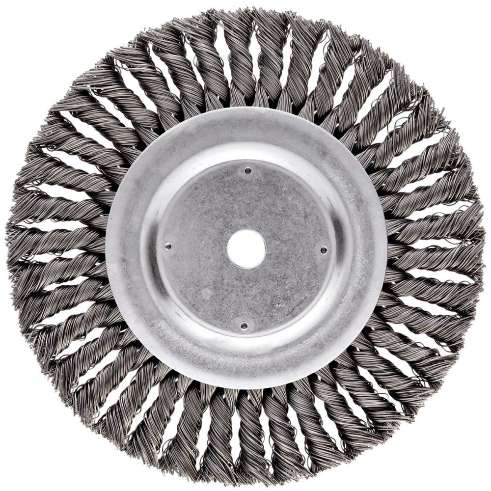 Weiler 08155 8" Standard Twist Knot Wire Wheel, .023" Steel Fill, 5/8" Arbor ...