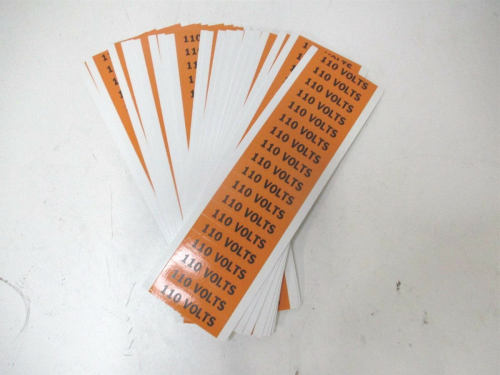 Brady (44301) 1/2" x 2-1/4" OAL 110 Volts Conduit and Voltage Markers - Qty 24 