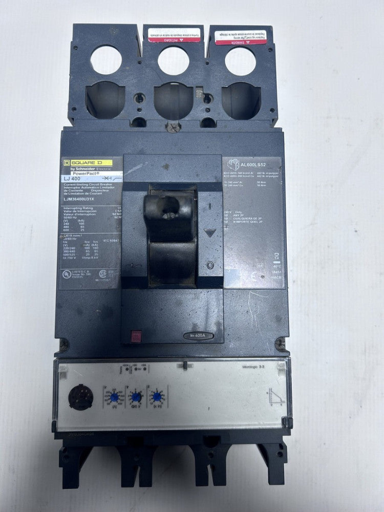 SQUARE D BREAKER 400AMP LJM36400U31X