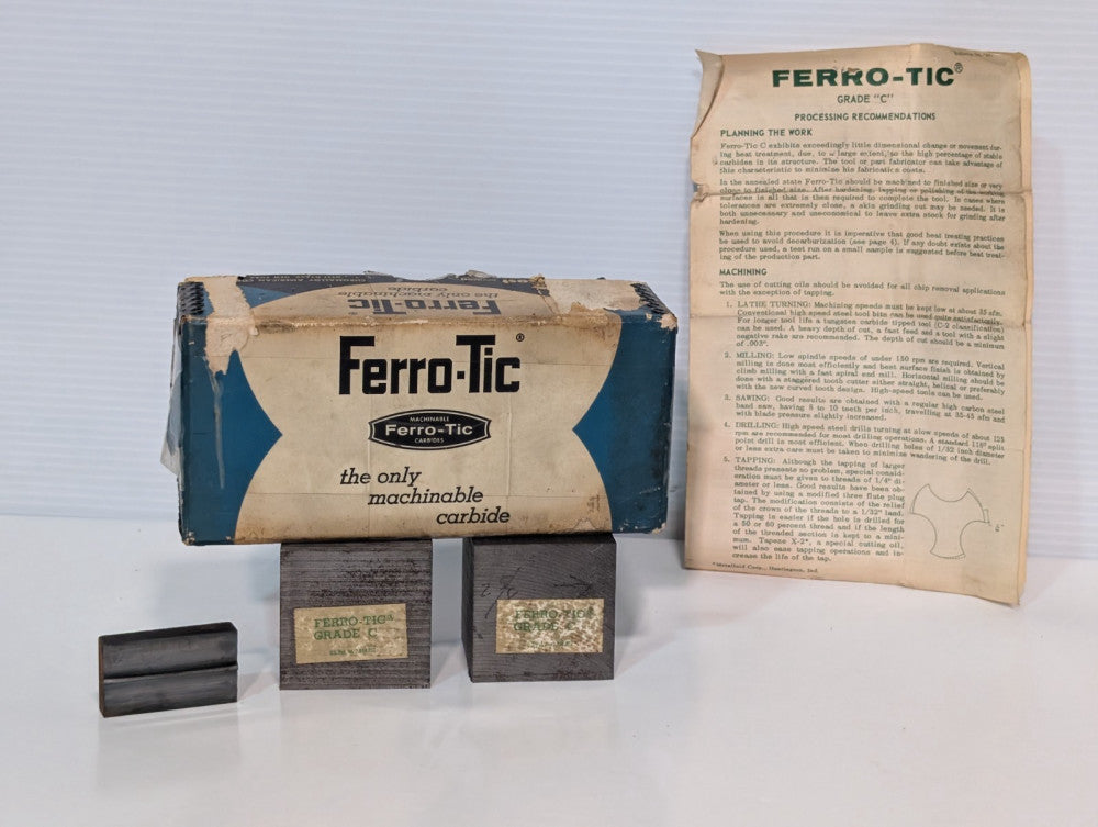 Sintercast Ferro-Tic Grade C machinable ultra-hard titanium carbide matrix block
