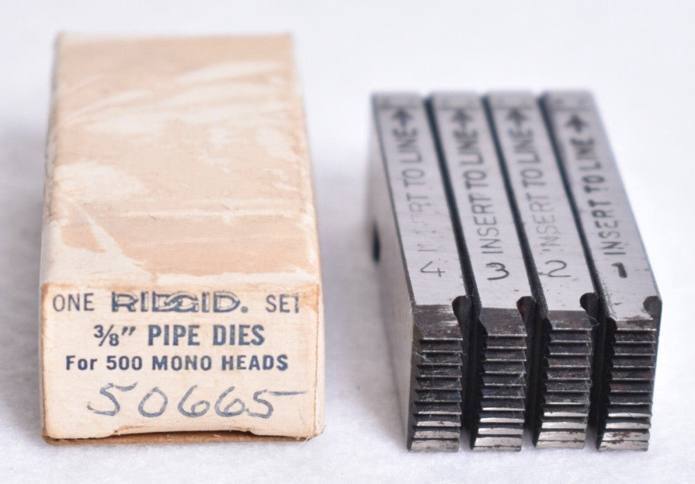 4 Count Ridgid 3/8" NPT Mono Pipe Right Hand Dies  50665